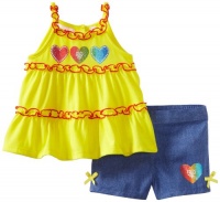Kids Headquarters Baby-girls Infant Baby Headquarters Top With Blue Short, Yellow, 24 Months Kids Headquarters Baby-girls Infant Baby Headquarters Top With Blue Short, Yellow, 24 Months