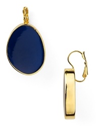 Take your jewel box in a retro direction with Kenneth Jay Lane's enamel and gold-plated earrings. With a sleek, '60's inspired look, these beans lend looks a mod glamour.