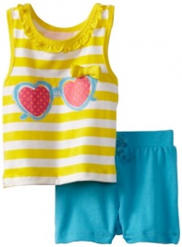 Kids Headquarters Baby-Girls Infant Stripes Top With Short Kids Headquarters Baby-Girls Infant Stripes Top With Short