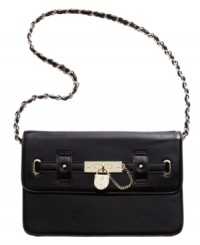 Give your style some posh appeal with this sleek shoulder bag from AK Anne Klein. Luxe, golden hardware and chic chain-link detail are instantly eye-catching, while the interior is perfectly sized to meet your day-to-night demands. Give your style some posh appeal with this sleek shoulder bag from AK Anne Klein. Luxe, golden hardware and chic chain-link detail are instantly eye-catching, while the interior is perfectly sized to meet your day-to-night demands.