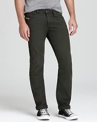 Diesel updates the always-cool 5-pocket jean with a slimmer straight fit. Diesel updates the always-cool 5-pocket jean with a slimmer straight fit.