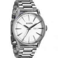 NIXON Men's A356-100 Stainless Steel Analog White Dial Watch NIXON Men's A356-100 Stainless Steel Analog White Dial Watch