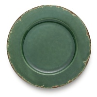 A distressed finish lends old-world charm to this richly hued Scavo charger, a welcome addition to any room or table in your home. A distressed finish lends old-world charm to this richly hued Scavo charger, a welcome addition to any room or table in your home.