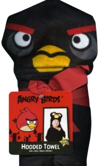 Angry Birds Black Kids Hooded Bath, Pool or Beach Towel - 22x51 Inches Angry Birds Black Kids Hooded Bath, Pool or Beach Towel - 22x51 Inches