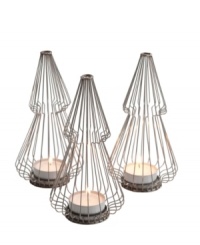 Enjoy a little change of scenery. Stainless steel wire-frame trees with votive candles liven up the living room, bedroom or even the Christmas table. From Design Ideas. Enjoy a little change of scenery. Stainless steel wire-frame trees with votive candles liven up the living room, bedroom or even the Christmas table. From Design Ideas.