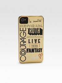 A fun, printed metallic case snaps over your iPhone® for a stylish cover.Plastic2¼W X 4½H X ½DImportedPlease note: iPhone® not included. A fun, printed metallic case snaps over your iPhone® for a stylish cover.Plastic2¼W X 4½H X ½DImportedPlease note: iPhone® not included.