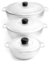 Let's spice things up with Latin flavor! The workhorse of a Hispanic kitchen, the caldero is truly versatile, offering an ideal everyday space for soups, pastas, roasts and more. Rounded sides, tight-fitting lids, cool touch handles and a cast aluminum construction that gets seasoned with use create the perfect vessel for simply sensational dishes. 1-month warranty. Let's spice things up with Latin flavor! The workhorse of a Hispanic kitchen, the caldero is truly versatile, offering an ideal everyday space for soups, pastas, roasts and more. Rounded sides, tight-fitting lids, cool touch handles and a cast aluminum construction that gets seasoned with use create the perfect vessel for simply sensational dishes. 1-month warranty.