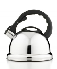 Welcome to the safety zone! A smart design, with wide base, keeps flames from jumping onto the sides of this modern kettle, so your range is always under control. Plus, the large capacity kettle boasts an encapsulated bottom that heats quickly. Welcome to the safety zone! A smart design, with wide base, keeps flames from jumping onto the sides of this modern kettle, so your range is always under control. Plus, the large capacity kettle boasts an encapsulated bottom that heats quickly.