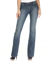 These petite jeans from MICHAEL Michael Kors are an essential with a flattering bootcut silhouette and gorgeous wash. These petite jeans from MICHAEL Michael Kors are an essential with a flattering bootcut silhouette and gorgeous wash.