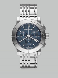Burberry Watch, Men's Swiss Chronograph Stainless Steel Bracelet 22mm Bu2308 Burberry Watch, Men's Swiss Chronograph Stainless Steel Bracelet 22mm Bu2308