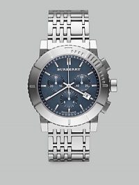 Burberry Watch, Men's Swiss Chronograph Stainless Steel Bracelet 22mm Bu2308