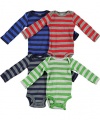 Carter's 4-Pack Long Sleeve Bodysuits - Stripes - 18M