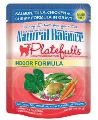 Natural Balance 3-Ounce Platefulls Indoor Salmon, Tuna, Chicken and Shrimp Formula in Gravy Entree for Cats, Pack of 24 Natural Balance 3-Ounce Platefulls Indoor Salmon, Tuna, Chicken and Shrimp Formula in Gravy Entree for Cats, Pack of 24