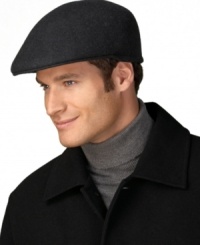 A classic style from a more refined era, this wool felt cap tops off the perfect wintertime look. A classic style from a more refined era, this wool felt cap tops off the perfect wintertime look.