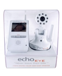 Your eyes and ears. This Echo Baby video baby monitor keeps you calm and confident, no matter where you roam. Your eyes and ears. This Echo Baby video baby monitor keeps you calm and confident, no matter where you roam.