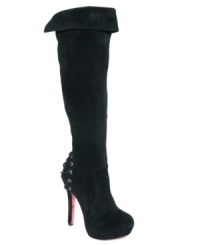 Adorn yourself in the sexy Vickki platform dress boots by Betsey Johnson. They feature corset lace-up detail along the back and a tall zipper closure. Adorn yourself in the sexy Vickki platform dress boots by Betsey Johnson. They feature corset lace-up detail along the back and a tall zipper closure.