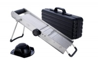 MIU France Professional Stainless Steel Mandoline Slicer with Built-In Rotating Blades, Serrated Edge MIU France Professional Stainless Steel Mandoline Slicer with Built-In Rotating Blades, Serrated Edge