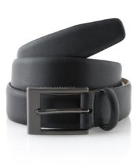 Let your outfit do the talking. The muted leather of this Geoffrey Beene dress belt will add polish without taking focus. Let your outfit do the talking. The muted leather of this Geoffrey Beene dress belt will add polish without taking focus.