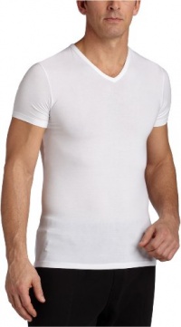 Calvin Klein Men's Micro Modal Short Sleeve V-Neck,White,Medium Calvin Klein Men's Micro Modal Short Sleeve V-Neck,White,Medium