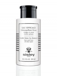 To remove face and eye make-up and tone the skin in one single sweep, Sisley has created Eau Efficace, a gentle, sensory, high- performance and non-rinse cleansing lotion. Formulated with deeply cleansing plant-based saponins, it removes surface impurities and traces of pollution accumulated during the day, and helps preserve the skin's natural radiance. To remove face and eye make-up and tone the skin in one single sweep, Sisley has created Eau Efficace, a gentle, sensory, high- performance and non-rinse cleansing lotion. Formulated with deeply cleansing plant-based saponins, it removes surface impurities and traces of pollution accumulated during the day, and helps preserve the skin's natural radiance.