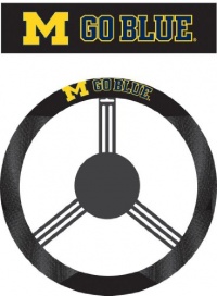 NCAA Michigan Wolverines Polysuede Steering Wheel Cover NCAA Michigan Wolverines Polysuede Steering Wheel Cover