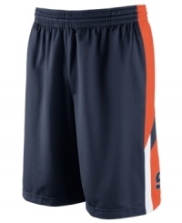 Get your game on while supporting your favorite NCAA team with these Syracuse Orange basketball shorts featuring Dri-Fit technology from Nike. Get your game on while supporting your favorite NCAA team with these Syracuse Orange basketball shorts featuring Dri-Fit technology from Nike.