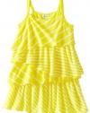 Splendid Littles Girls 2-6X Venice Slub Stripe Dress, Daffodil, 6X