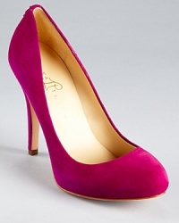 In jewel-tone suede, IVANKA TRUMP's must-have Pinkish platforms fit the bill for office-hours to after-dark dinners. In jewel-tone suede, IVANKA TRUMP's must-have Pinkish platforms fit the bill for office-hours to after-dark dinners.