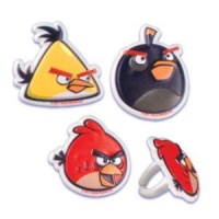 Angry Birds Cupcake Rings - Birthday Party Favors - 12ct Angry Birds Cupcake Rings - Birthday Party Favors - 12ct