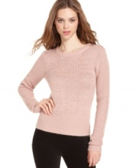 High-shine sequins add sparkle and shine to this RACHEL Rachel Roy sweater -- perfect for a pretty cold-weather look! High-shine sequins add sparkle and shine to this RACHEL Rachel Roy sweater -- perfect for a pretty cold-weather look!