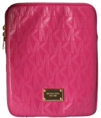 Michael Kors Pink Zinnia Patent Leather Monogram Ipad Tablet Case Sleeve Michael Kors Pink Zinnia Patent Leather Monogram Ipad Tablet Case Sleeve