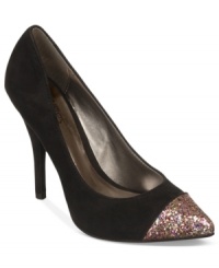 The colorful glittery cap-toe adds so much to the Gil pumps by Carlos by Carlos Santana. Brighten up any outfit with this sparkly style. The colorful glittery cap-toe adds so much to the Gil pumps by Carlos by Carlos Santana. Brighten up any outfit with this sparkly style.