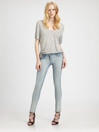 Super-sleek stretch denim reverses from a classic dark-rinse to a vintage sand-wash finish.THE FITLegging-like fitMedium rise, about 7½Inseam, about 30THE DETAILSZip flyMock front pocketsBack patch pockets95% cotton/3% spandex/2% elasterellHand washMade in USA of imported fabricModel shown is 5'10½ (179cm) wearing US size 4. Super-sleek stretch denim reverses from a classic dark-rinse to a vintage sand-wash finish.THE FITLegging-like fitMedium rise, about 7½Inseam, about 30THE DETAILSZip flyMock front pocketsBack patch pockets95% cotton/3% spandex/2% elasterellHand washMade in USA of imported fabricModel shown is 5'10½ (179cm) wearing US size 4.