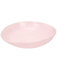 Celebrated chef and writer Sophie Conran introduces dinnerware designed for every step of the meal, from oven to table. A ribbed texture gives this pink Portmeirion pasta bowl the charm of traditional hand-thrown pottery. Celebrated chef and writer Sophie Conran introduces dinnerware designed for every step of the meal, from oven to table. A ribbed texture gives this pink Portmeirion pasta bowl the charm of traditional hand-thrown pottery.
