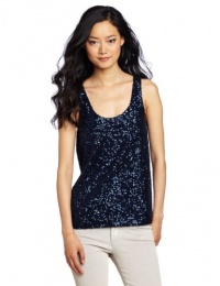 French Connection Women's Fast Mini Sequin Tank Top, Blue, 4 French Connection Women's Fast Mini Sequin Tank Top, Blue, 4