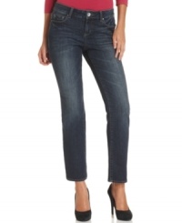 Every woman should own a pair of perfect bootcut jeans and this petite version from DKNY Jeans is a great choice! Pair with heels for a glam look. Every woman should own a pair of perfect bootcut jeans and this petite version from DKNY Jeans is a great choice! Pair with heels for a glam look.