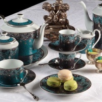 Philippe Deshoulieres Dhara Peacock Tea Saucer Philippe Deshoulieres Dhara Peacock Tea Saucer