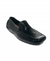 Treated, vintage leather panels add an extra dose of comfort and sophisticated polish to these timeless driving moccasins. Treated, vintage leather panels add an extra dose of comfort and sophisticated polish to these timeless driving moccasins.