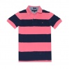 Tommy Hilfiger Men Fashion Wide Stripes Custom Fit Logo Polo Shirt