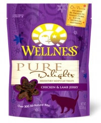 Wellness Treats for Cats, Pure Delights Chicken and Lamb Recipe, 3-Ounce Pouch