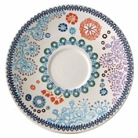 Sultana is a graphic and contemporary design in turquoise, orange, navy, and lavender inspired by laces of the Orient. Sultana is a graphic and contemporary design in turquoise, orange, navy, and lavender inspired by laces of the Orient.