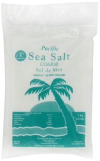 Pacific Salt Coarse Sea Salt, 2.2 Pound Bags (Pack of 4)