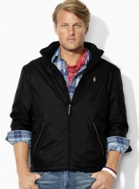 Polo Ralph Lauren Mens Black Hooded Windbreaker Jacket 3XB XXX-Large Big Water Resistant Polo Ralph Lauren Mens Black Hooded Windbreaker Jacket 3XB XXX-Large Big Water Resistant