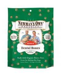 Newman's Own Organics Dental Bones, Medium, for Medium Sized Dogs, 9.17-Ounce Bag (Pack of 3) Newman's Own Organics Dental Bones, Medium, for Medium Sized Dogs, 9.17-Ounce Bag (Pack of 3)
