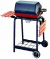 Meco 9325 Deluxe Electric Cart Grill, Satin Black with Garnet Accent Band