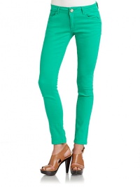 THE LOOKWaistband with belt loopsZip fly with button closureFive-pocket styleSkinny leg silhouetteTHE FITRise, about 7Inseam, about 27THE MATERIAL98% cotton/2% spandexFully linedCARE & ORIGINMachine washImportedModel shown is 5'10 (177cm) wearing US size 4.THE MATERIALLyocell/cotton/rayon/polyester/spandexCARE & ORIGINMachine washMade in USA of imported fabricModel shown is 5'8 (172½cm) wearing US size 4. THE LOOKWaistband with belt loopsZip fly with button closureFive-pocket styleSkinny leg silhouetteTHE FITRise, about 7Inseam, about 27THE MATERIAL98% cotton/2% spandexFully linedCARE & ORIGINMachine washImportedModel shown is 5'10 (177cm) wearing US size 4.THE MATERIALLyocell/cotton/rayon/polyester/spandexCARE & ORIGINMachine washMade in USA of imported fabricModel shown is 5'8 (172½cm) wearing US size 4.