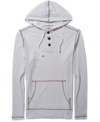 This combo henley and hoodie infuses your laid-back style with a can't miss look. This combo henley and hoodie infuses your laid-back style with a can't miss look.