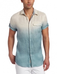 Calvin Klein Jeans Men's Dip Dye Short Sleeve Woven Calvin Klein Jeans Men's Dip Dye Short Sleeve Woven