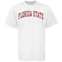 NCAA Florida State Seminoles (FSU) White Vertical Arch T-shirt NCAA Florida State Seminoles (FSU) White Vertical Arch T-shirt