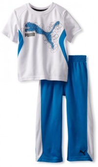 Puma - Kids Boys 2-7 Tod Cat Pant Set, White, 2T Puma - Kids Boys 2-7 Tod Cat Pant Set, White, 2T
